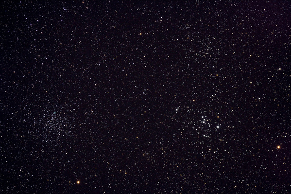 M46, M47
Links von Sirius liegen die zwei wunderbaren Sternhaufen M46 und M47 nebeneinander. M46 beinhaltet den kleinen planetarischen Nebel NGC2438 und bietet im Fernrohr einen wunderbaren Anblick
Schlüsselwörter: M46, M47, NGC2438