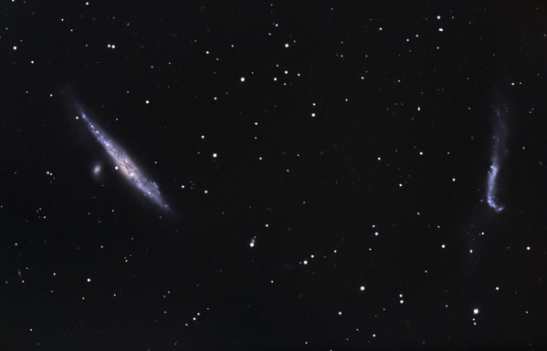 NGC4631, Whale-Galaxie, NGC4656, Pfeifen-Galaxie
Diese Galaxie sowie die benachtbarte Pfeifen-Galaxie, NGC4656 bilde ein schönes Galaxienpaar zum Beobachten. NGC4631 ist sehr hell.
Schlüsselwörter: NGC4631, Whale-Galaxie, NGC4656, Pfeifen-Galaxie