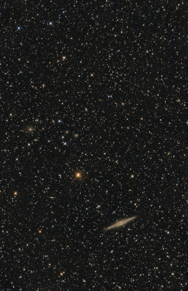 NGC891
Man würd es nicht für möglich halten - eine endlose Schönwetterperiode um Vollmond, aber der Föhn verhindert erfolgreich ernsthaftes Arbeiten im Garten. Die Aufnahmen der 2. Nacht sind aufgrund des grausamen Seeings praktisch unbrauchbar
Schlüsselwörter: NGC891