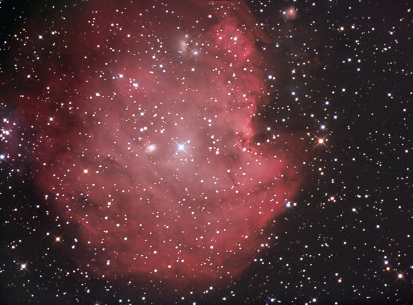 NGC2174, Affenkopf-Nebel
Dieser Nebel liegt im Sternbild Zwillinge und bietet bereits in mittelgroßen Fernrohren mit Nebelfilter einen schönen Anblick. Affenkopf kann ich aber keinen erkennen...
Schlüsselwörter: NGC2174, Affenkopf-Nebel